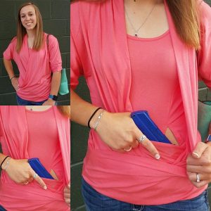 concealed carry, clothing, ladies, women, ccw, edc, fashion, shirt, top, blouse, gun, holster