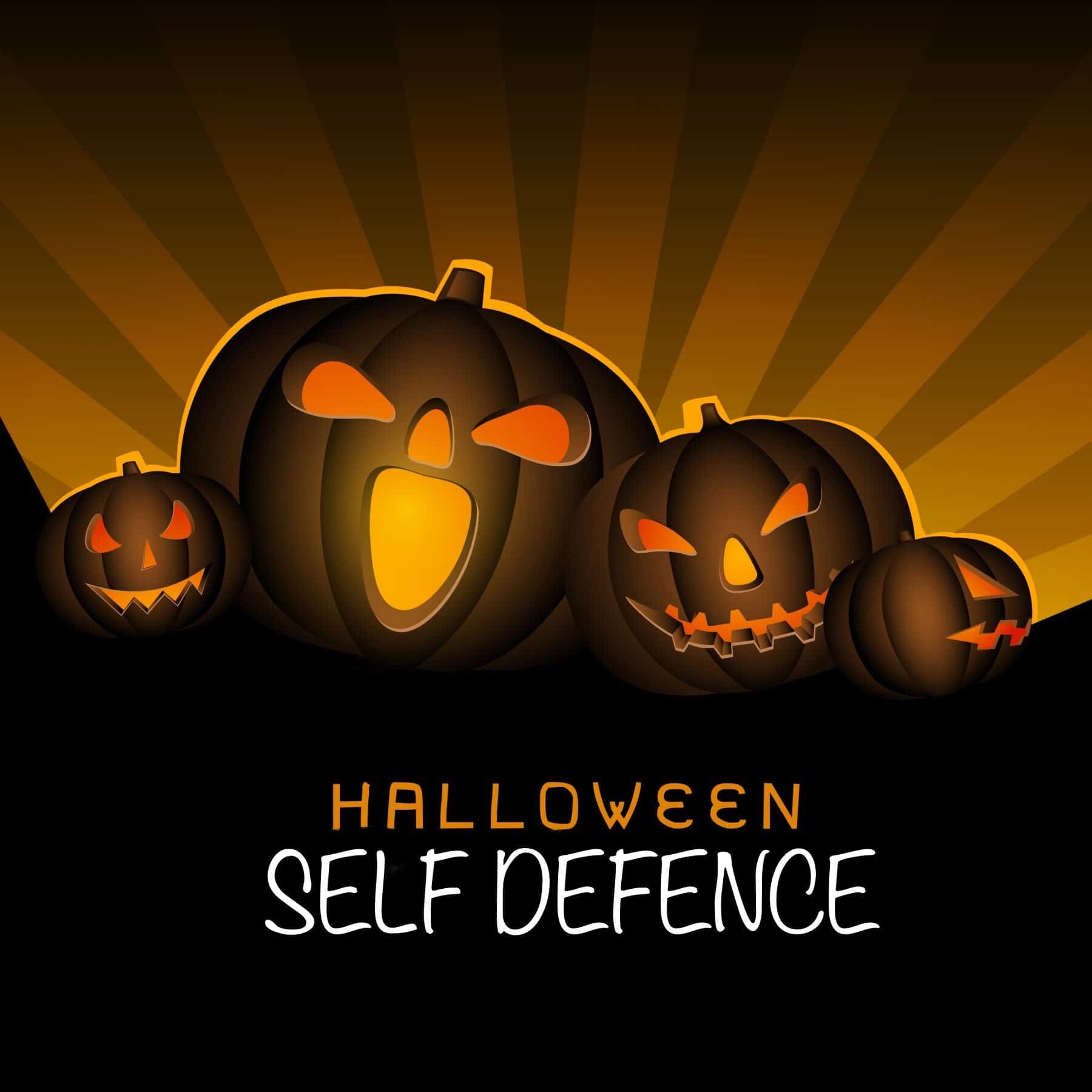 Halloween self defense, pumpkins
