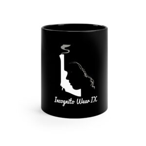Incognito Gun Girl Black Coffee Mug