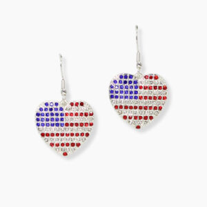 I Love America Earrings - Hearts
