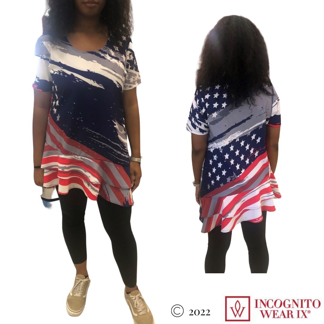Trinity Tunic Top in Patriotic Print - Image 6
