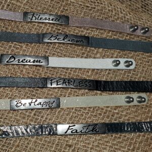 Life inspiration leather bracelets