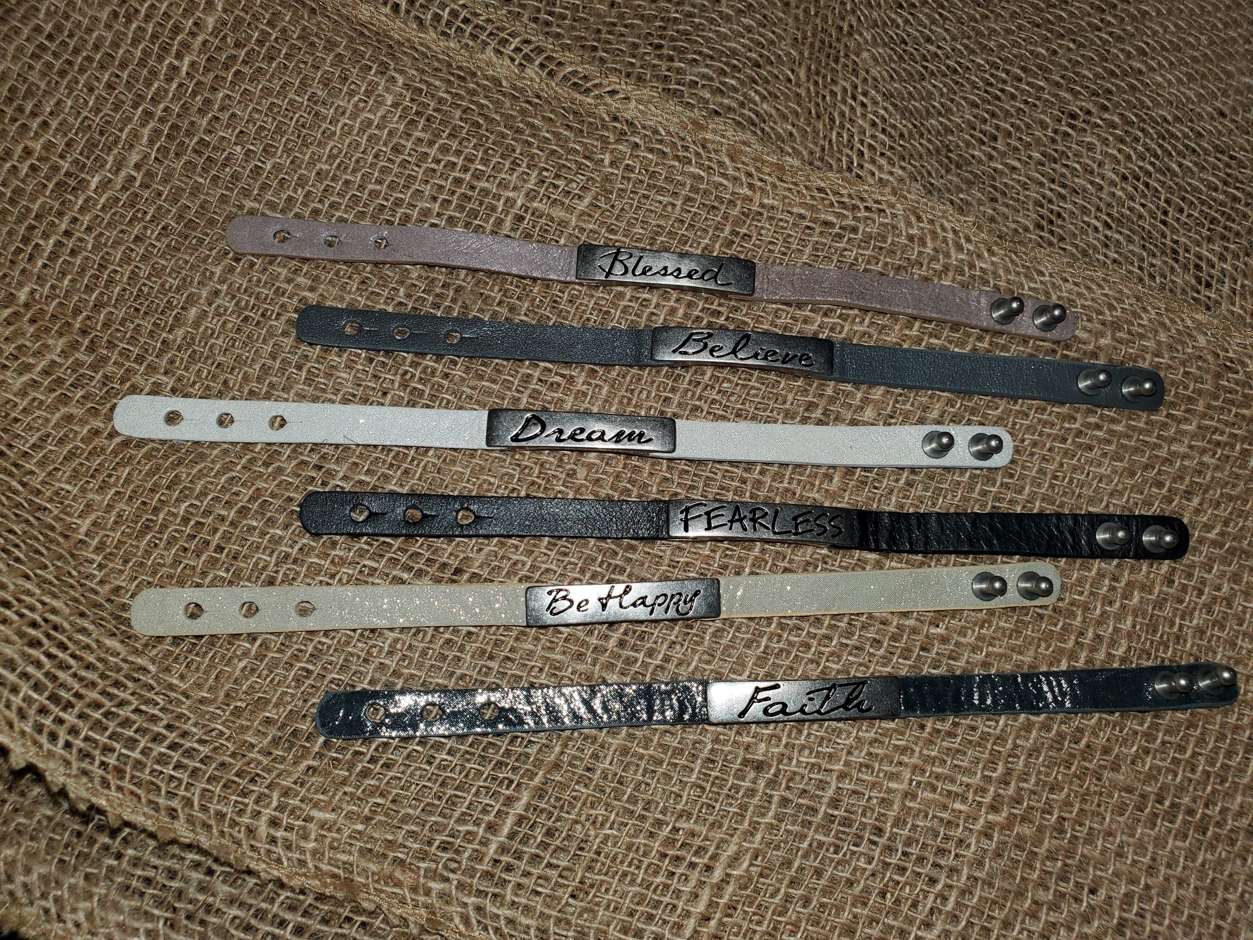 Life inspiration leather bracelets - Image 4